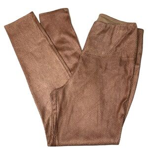 Athena Marie High-waisted, tummy control snakeskin faux suede pants EC Size med